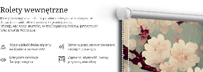 Fabric roller blind Cherry blossom