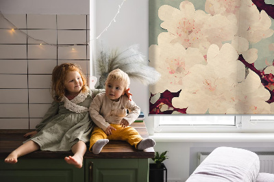 Fabric roller blind Cherry blossom