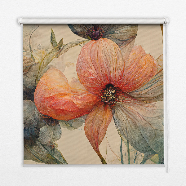 Roller blind for large window Flower