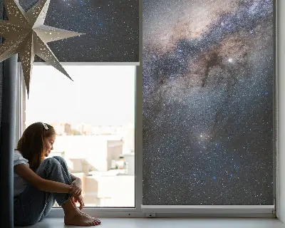 Fabric roller blind in Milky Way