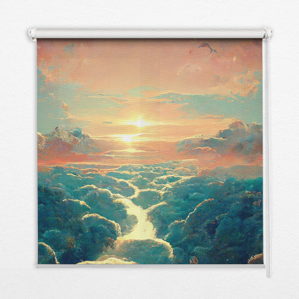 Modern roller blind Sunset