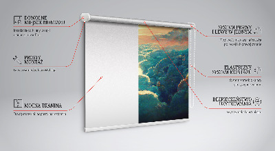Modern roller blind Sunset