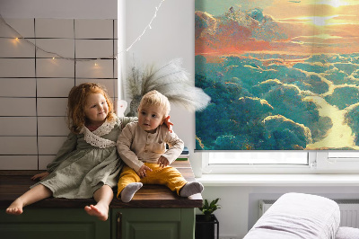 Modern roller blind sunset style