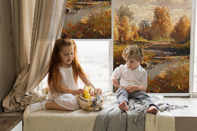 Roller blind for large window Joint