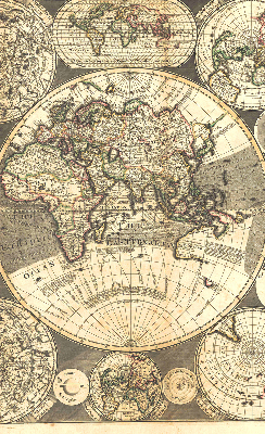 World map roller blind modern style