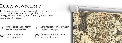 Modern roller blind World map