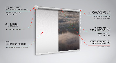 Roller blind for large window Trees in the fog