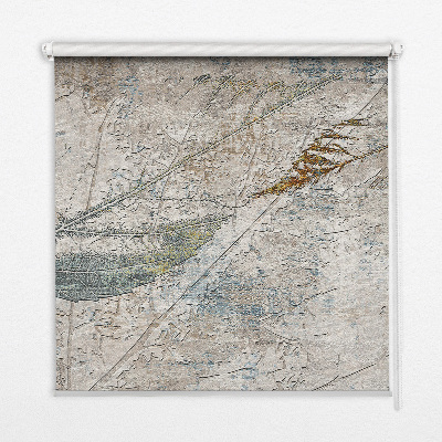 Roller blind for large window Reflected leaves