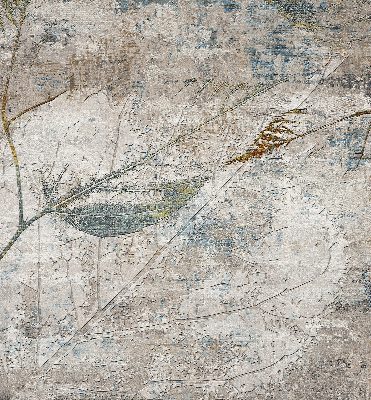 Roller blind for large window with leaves design