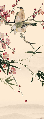 Fabric roller blind Cherry Blossom and Bird