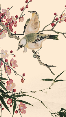 Fabric roller blind Cherry Blossom and Bird