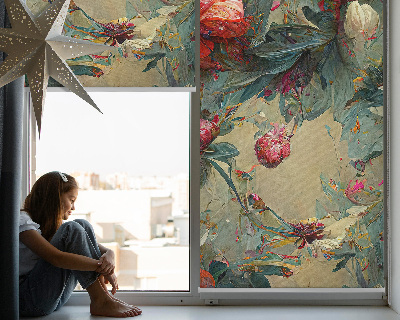 Roller blind for large window Meadow