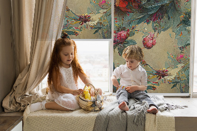 Roller blind for large window Meadow