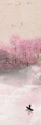 Fabric roller blind Cherry Blossom Garden