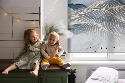 Modern roller blind Blurry mountains