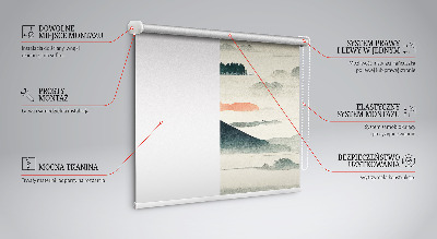 Roller blind for large window Painted Mountains