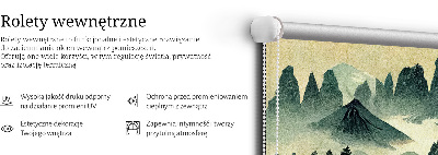 Fabric roller blind Mountains in the fog