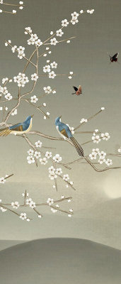 Modern roller blind Birds on a branch