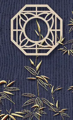 Roller blind for large windows in The Lake Behind the Flowers pattern