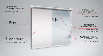 Fabric roller blind featuring a fisherman on a boat