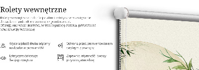 Modern roller blind A crane in a circle of greenery