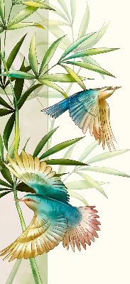 Fabric roller blind Birds in the leaves