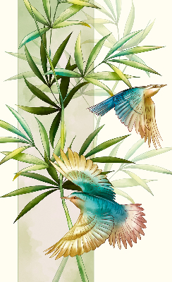 Fabric roller blind Birds in the leaves