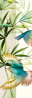 Fabric roller blind Birds in the leaves