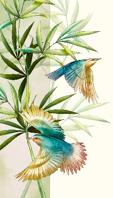 Fabric roller blind Birds in the leaves