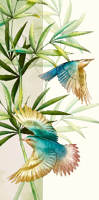 Fabric roller blind Birds in the leaves