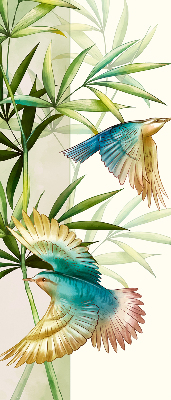 Fabric roller blind Birds in the leaves