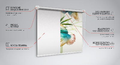 Fabric roller blind Birds in the leaves