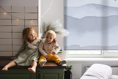 Roller blind for large window Mountains in the fog