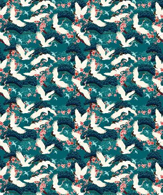 Roller blind for large window A flock of cranes
