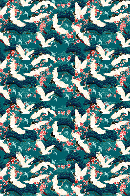 Roller blind for large window A flock of cranes
