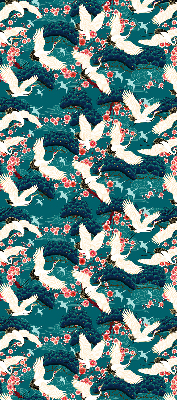Roller blind for large window A flock of cranes