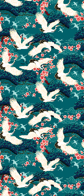 Roller blind for large window A flock of cranes