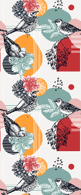 Fabric roller blind Birds