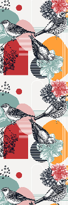 Fabric roller blind Birds