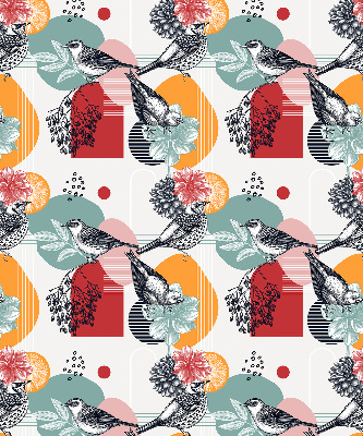 Fabric roller blind Birds