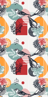 Fabric roller blind Birds