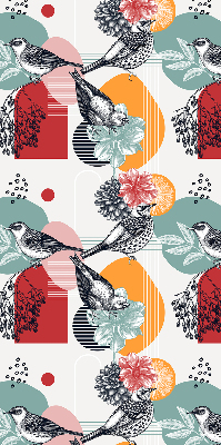 Fabric roller blind Birds