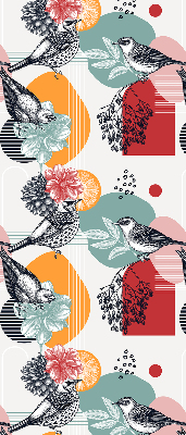 Fabric roller blind Birds