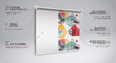 Fabric roller blind Birds