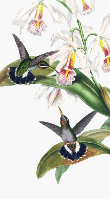 Fabric roller blind Birds on a flower