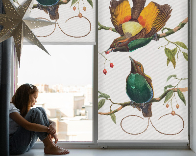 Modern roller blind Birds on a branch