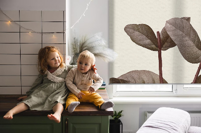 Roller blind for large window Falling flower