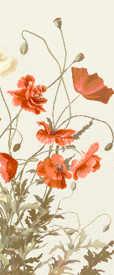 Fabric roller blind Poppies