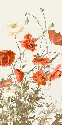 Fabric roller blind Poppies