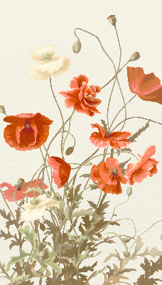 Fabric roller blind Poppies